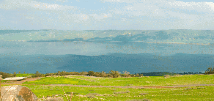 Sea of Galilee view from west to east
