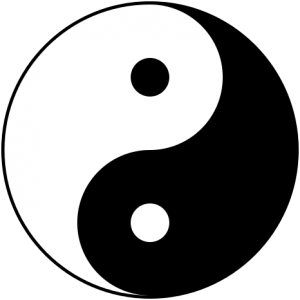 Taijitu symbol representing Yin and Yang.