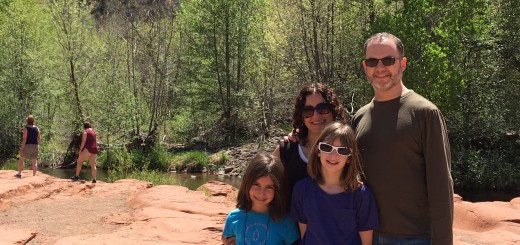 OFJCC Board Member Hilary Weisfeld and her family enjoying the outdoors.